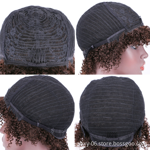 Free sample short bob cut wig remy brazilian hair pixie cut wig human hair short curly wigs